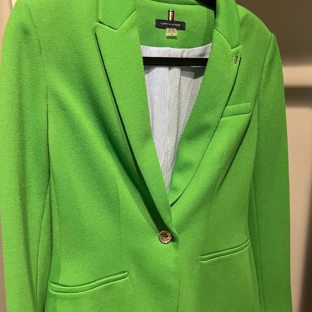 Tommy Hilfiger leaf green one button  blazer - size 8